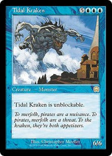 [110]【EN】【FOIL】高潮のクラーケン/Tidal Kraken【MMQ】[R][青]