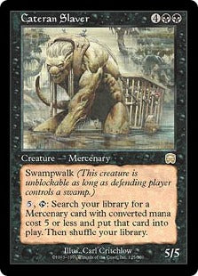 [125]【JP】【FOIL】カテラン組合の奴隷商人/Cateran Slaver【MMQ】[R][黒]