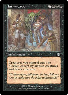 [142]【EN】【FOIL】威嚇/Intimidation【MMQ】[U][黒]