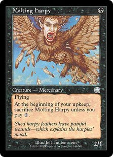[148]【EN】【FOIL】換羽するハーピー/Molting Harpy【MMQ】[U][黒]