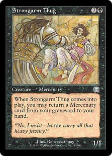 [165]【EN】【FOIL】腕ずくの凶漢/Strongarm Thug【MMQ】[U][黒]