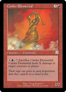 [183]【EN】【FOIL】燃えがらの精霊/Cinder Elemental【MMQ】[U][赤]