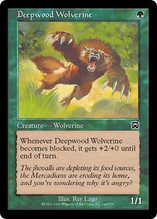 [242]【EN】【FOIL】ディープウッドのクズリ/Deepwood Wolverine【MMQ】[C][緑]