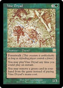 [284]【JP】【FOIL】ぶどうのドライアド/Vine Dryad【MMQ】[R][緑]
