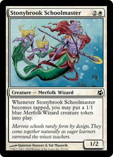 [025]【EN】【FOIL】石ころ川の群れ長/Stonybrook Schoolmaster【MOR】[C][白]