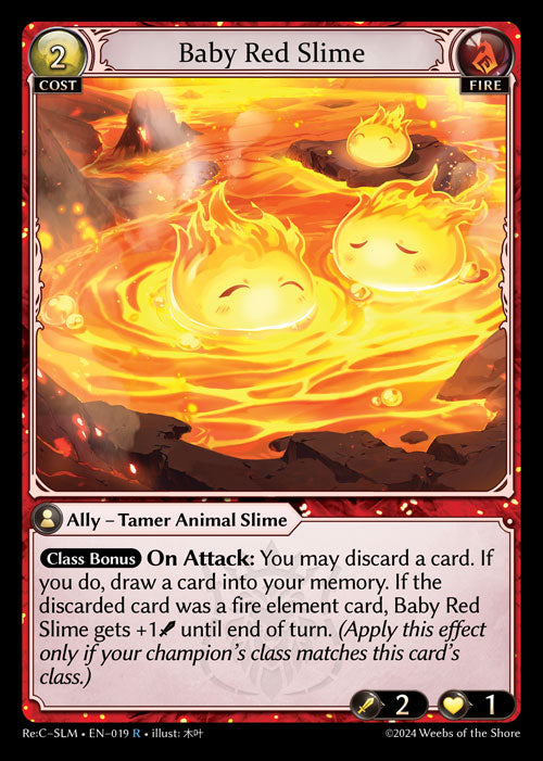 [019]【EN】Baby Red Slime【ReCSLM】[R][Fire]