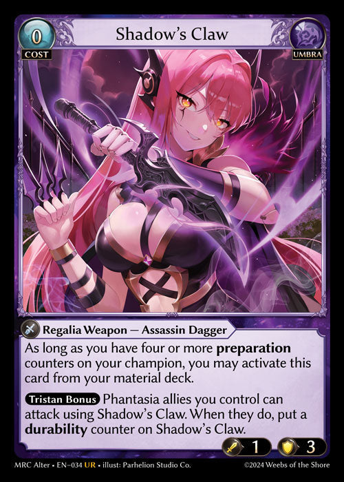 [034]【EN】【FOIL】Shadow's Claw【MRCAlter】[UR][Umbra]