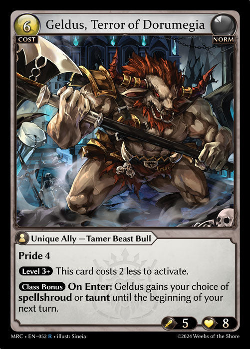 [052]【EN】Geldus, Terror of Dorumegia【MRC】[R][Norm]