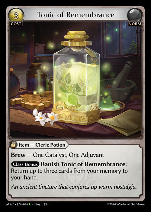 [076]【EN】Tonic of Remembrance【MRC】[U][Norm]