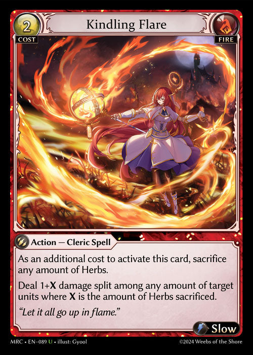 [089]【EN】【FOIL】Kindling Flare【MRC】[U][Fire]