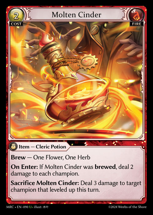 [090]【EN】【FOIL】Molten Cinder【MRC】[U][Fire]