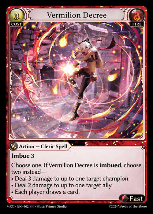 [102]【EN】【FOIL】Vermilion Decree【MRC】[SR][Fire]