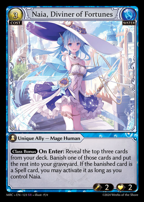 [123]【EN】【FOIL】Naia, Diviner of Fortunes【MRC】[SR][Water]