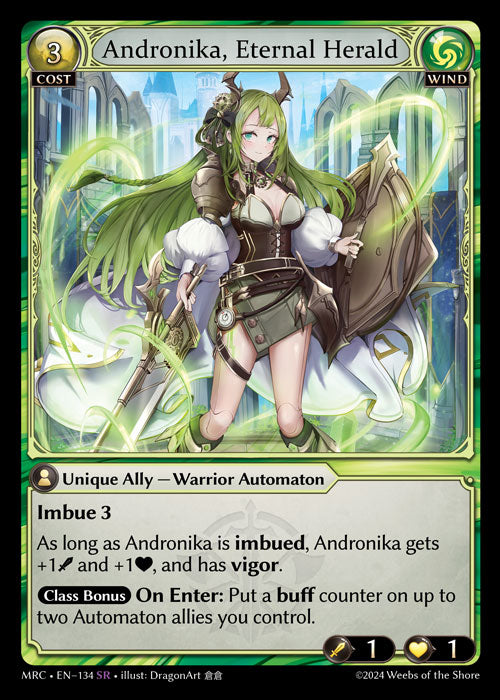 [134]【EN】【FOIL】Andronika, Eternal Herald【MRC】[SR][Wind]