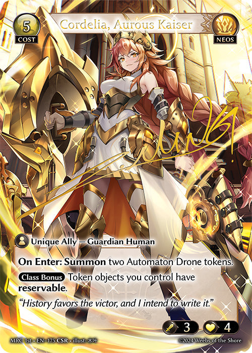 [175]【EN】【FOIL】Cordelia, Aurous Kaiser【MRC1st】[CSR][Neos]