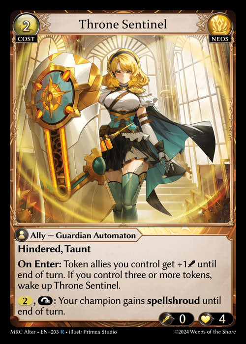 [203]【EN】【FOIL】Throne Sentinel【MRCAlter】[R][Neos]