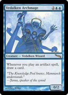 [055]【EN】【FOIL】ヴィダルケンの大魔道士/Vedalken Archmage【MRD】[R][青]