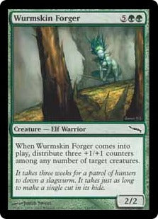 [140]【EN】【FOIL】ワーム皮の鍛冶工/Wurmskin Forger【MRD】[C][緑]
