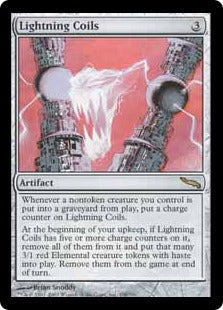 [198]【EN】【FOIL】稲妻のコイル/Lightning Coils【MRD】[R][茶]