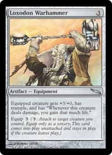 [201]【EN】【FOIL】ロクソドンの戦槌/Loxodon Warhammer【MRD】[U][茶]