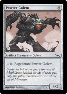 [227]【EN】ピューターのゴーレム/Pewter Golem【MRD】[C][茶]