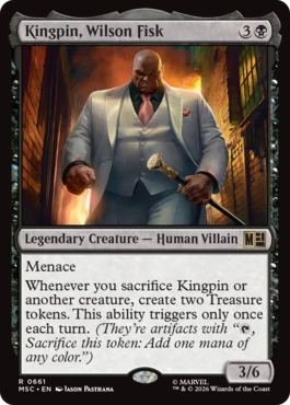 [661]【EN】【FOIL】キングピン、ウィルソン・フィスク/Kingpin, Wilson Fisk【MSC】[R][黒]