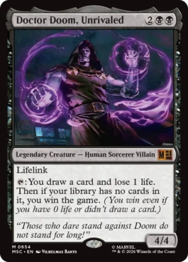 [654]【EN】【FOIL】比類なき者、ドクター・ドゥーム/Doctor Doom, Unrivaled【MSC】[M][黒]