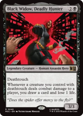 [648]【EN】【FOIL】恐るべき狩人、ブラック・ウィドウ/Black Widow, Deadly Hunter【MSC】[R][黒]