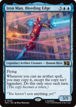 [626]【EN】【FOIL】最先端テクノロジー、アイアンマン/Iron Man, Bleeding Edge【MSC】[R][青]