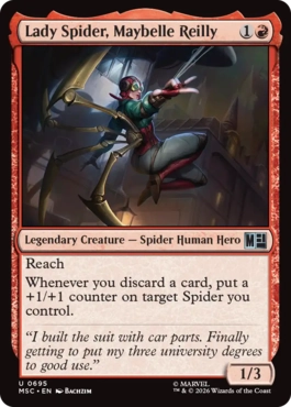 [695]【EN】【FOIL】レディ・スパイダー、メイベル・ライリー/Lady Spider, Maybelle Reilly【MSC】[U][赤]