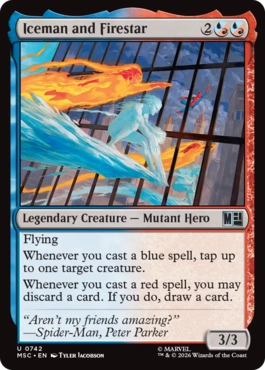 [742]【EN】【FOIL】アイスマンとファイアスター/Iceman and Firestar【MSC】[U][多色]