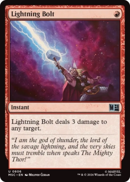 [806]【EN】【FOIL】稲妻/Lightning Bolt【MSC】[U][赤]
