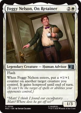 [594]【EN】【FOIL】顧問弁護士、フォギー・ネルソン/Foggy Nelson, On Retainer【MSC】[U][白]