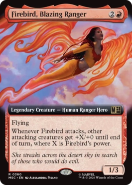 [360]【EN】■拡張アート■猛火のレインジャー、ファイアバード/Firebird, Blazing Ranger【MSC】[R][赤]