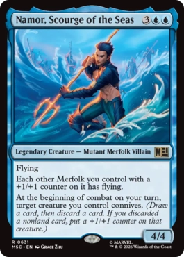 [631]【EN】【FOIL】大洋より来たる懲罰者、ネイモア/Namor, Scourge of the Seas【MSC】[R][青]