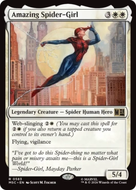 [583]【EN】【FOIL】アメイジング・スパイダーガール/Amazing Spider-Girl【MSC】[R][白]