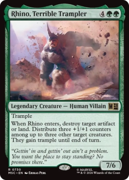 [730]【EN】【FOIL】恐怖の蹂躙者、ライノ/Rhino, Terrible Trampler【MSC】[R][緑]
