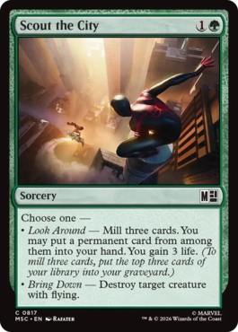 [817]【EN】【FOIL】都市の偵察/Scout the City【MSC】[C][緑]
