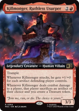 [364]【EN】■拡張アート■無慈悲なる簒奪者、キルモンガー/Killmonger, Ruthless Usurper【MSC】[R][赤]