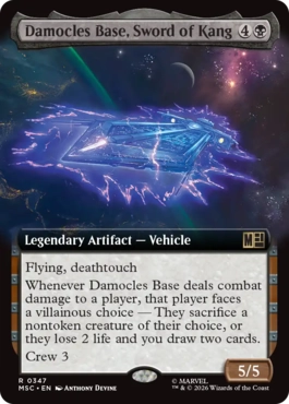 [347]【EN】■拡張アート■カーンの剣、ダモクレス基地/Damocles Base, Sword of Kang【MSC】[R][黒]