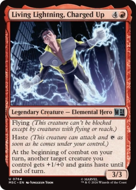 [764]【EN】【FOIL】充電完了、リビング・ライトニング/Living Lightning, Charged Up【MSC】[U][赤]