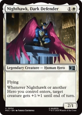 [604]【EN】【FOIL】闇の守護者、ナイトホーク/Nighthawk, Dark Defender【MSC】[U][白]
