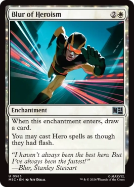 [585]【EN】【FOIL】英雄的ブラー/Blur of Heroism【MSC】[U][白]
