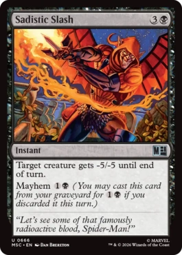 [666]【EN】【FOIL】加虐の斬撃/Sadistic Slash【MSC】[U][黒]