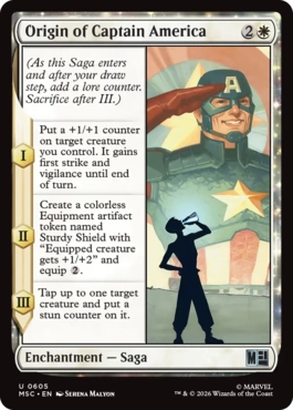 [605]【EN】【FOIL】キャプテン・アメリカの原点/Origin of Captain America【MSC】[U][白]