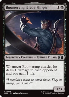 [534]【EN】刃の投擲手、ブーメラン/Boomerang, Blade Flinger【MSC】[C][黒]