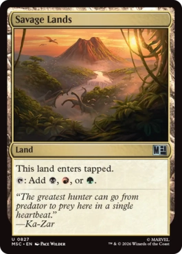 [827]【EN】【FOIL】野蛮な地/Savage Lands【MSC】[U][土地]