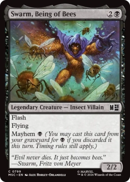 [799]【EN】【FOIL】蜂群人間、スウォーム/Swarm, Being of Bees【MSC】[C][黒]