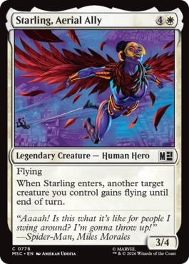 [778]【EN】【FOIL】空の援軍、スターリング/Starling, Aerial Ally【MSC】[C][白]