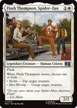 [772]【EN】【FOIL】スパイダー・ファン、フラッシュ・トンプソン/Flash Thompson, Spider-Fan【MSC】[U][白]